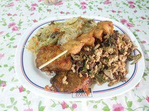 many mushroom based products at Vegetarian in Surin