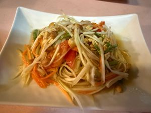 papaya salad at The Last Bar in Krabi