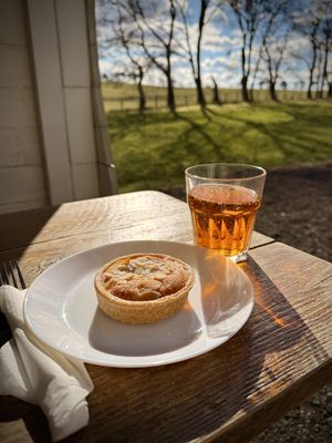 Vegan blackberry almond Bakewell    at The Heron Farm Shop & Kitchen in Strathaven
