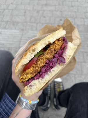 yummy „chrupiąca“ foccacia sandwich near the bus and train stations, idk, go there, it’s great   at Heat in Katowice