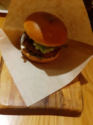 Beyond meat burger at Avocado Cafe - Chistoprudny in Moscow
