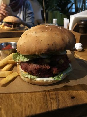 Beetroot burger at Avocado Cafe - Chistoprudny in Moscow