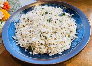 Fragrant and flavorful, our Jeera Rice is prepared with premium, long-grain Basmati rice tempered with toasted cumin seeds.  at VOG Kyoto in Kyoto