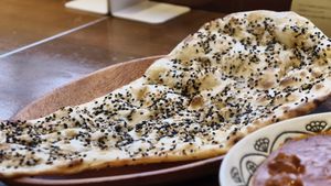 Sesame naan at VOG Kyoto in Kyoto