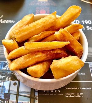 Chippy style chips at Britpop Brunch - Great British Restaurant in Dubai