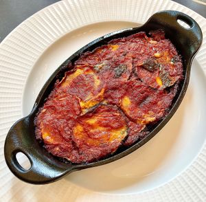 Baked zucchini & eggplant at Britpop Brunch - Great British Restaurant in Dubai