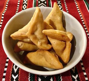 Spinach fatayer  at Sabaa in Dubai