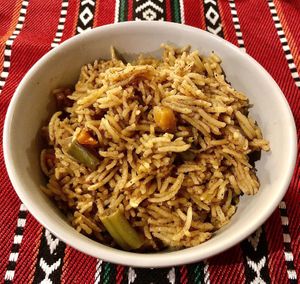 Vegetable machboos  at Sabaa in Dubai