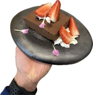 Brownie gluten free vegan  at TU MEXICO in Krakow