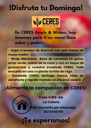 Volante publicitario  at Ceres in La Calera