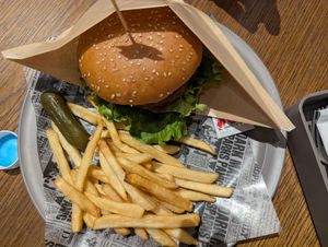 Vegan burger. at The Making of Harry Potter - The Food Hall in Tokyo