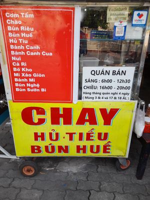 Notice at Hana quán chay in Ho Chi Minh City