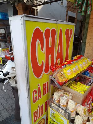 Sign outside at Hana quán chay in Ho Chi Minh City