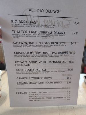 Menu is in Korean on the other side.  at Spring Hill - 스프링힐 in Busan