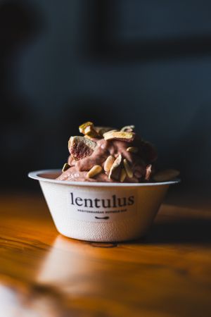 Black fig and pine nut ice cream at lentulus in Mallorca