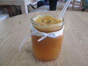 Clear Sinus juice - apple, lemon, carrot and ginger at Aurelie's Health and Lifestyle Cafe in Johannesburg