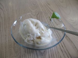 Non-dairy vanilla ice-cream. at Aurelie's Health and Lifestyle Cafe in Johannesburg