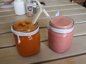 Clean Sinus and Soulmate Juices at Aurelie's Health and Lifestyle Cafe in Johannesburg
