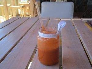 Clear Sinus, this time the 330ml version - the highlight of Aurélie's is really the huge variety of veggie & fruit juices. at Aurelie's Health and Lifestyle Cafe in Johannesburg