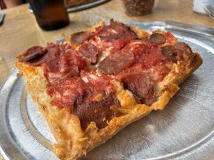 Vegan Detroit style pepperonii  at Taglio - Over The Rhine in Cincinnati