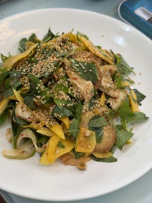 Lions mane mushroom, mango, banana, peanut salad  at Chay An Nhiên-Vegan Food in Hoi An