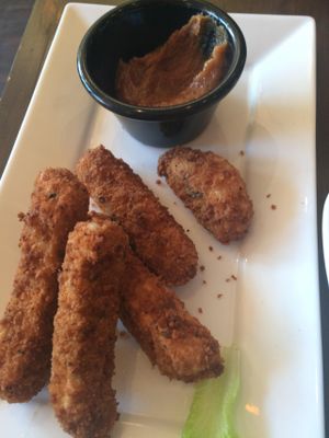 Chick-un Nuggets -- Great with the peanut sauce (a personal favourite of mine at any restaurant) :) at Grasshopper - College St in Toronto