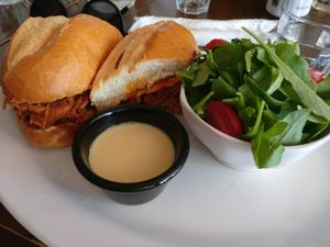 pulled pork sandwich at Grasshopper - College St in Toronto