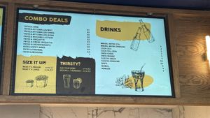 Menu  at Friteshuys in Amsterdam