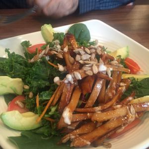 kale salad.  at Blossom Vegan Restaurant in Pleasanton