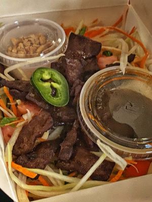 Tropical salad  at Blossom Vegan Restaurant in Pleasanton