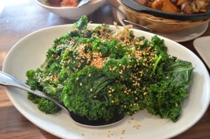 Ginger Kale (menu item 35) yummy at Blossom Vegan Restaurant in Pleasanton