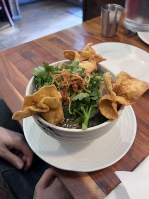 Wonton soup   at Blossom Vegan Restaurant in Pleasanton