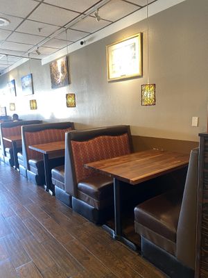 Cute Booth Seating Section • Near Ordering Area  at Blossom Vegan Restaurant in Pleasanton