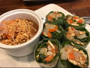 spring rolls at Blossom Vegan Restaurant in Pleasanton