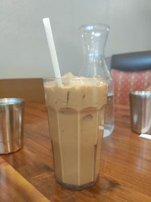 Vietnamese iced coffee at Blossom Vegan Restaurant in Pleasanton