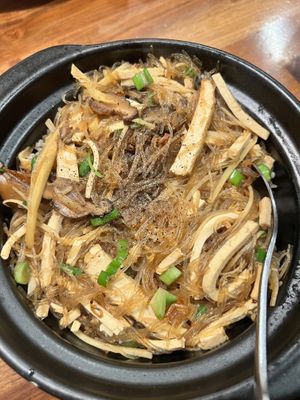 Rice clay pot  at Blossom Vegan Restaurant in Pleasanton