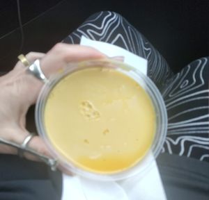 Flan at Blossom Vegan Restaurant in Pleasanton