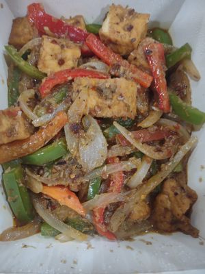 Lemongrass Tofu at Blossom Vegan Restaurant in Pleasanton