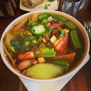 Sweet & Sour Soup at Blossom Vegan Restaurant in Pleasanton