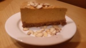 Pumpkin Cheesecake at Blossom Vegan Restaurant in Pleasanton