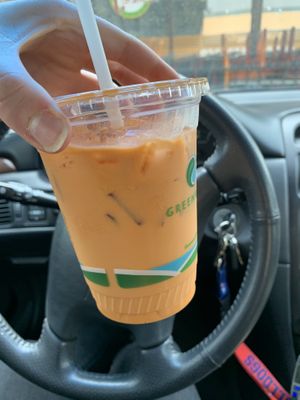 Thai iced tea  at Blossom Vegan Restaurant in Pleasanton