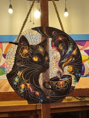 Some artwork inside.  at Pawsitive Vibes in Kuching