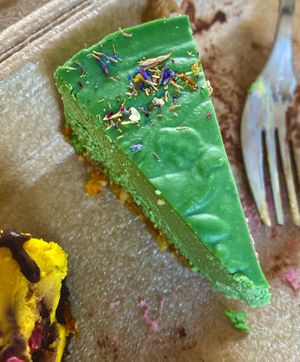 Raw vegan cake, flavored with mint. at Delicious Raw by Gabriela Oltean in Brasov