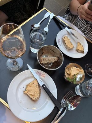 Bread and herbed butter  at Daimant Saint-Honoré in Paris