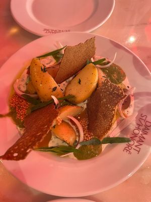 potatos with 3 sauces  at Daimant Saint-Honoré in Paris