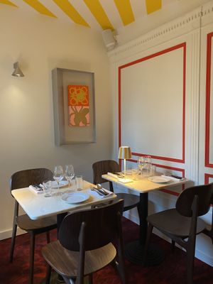 Upstairs seating  at Daimant Saint-Honoré in Paris