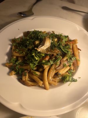 Casarecce Pasta With BBQ Leftovers  at Daimant Saint-Honoré in Paris