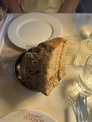 Complimentary bread  at Daimant Saint-Honoré in Paris