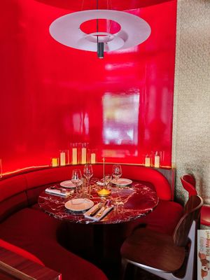 Inside seats at Daimant Saint-Honoré in Paris