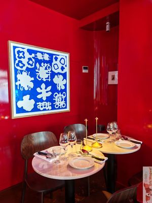 Inside seats at Daimant Saint-Honoré in Paris